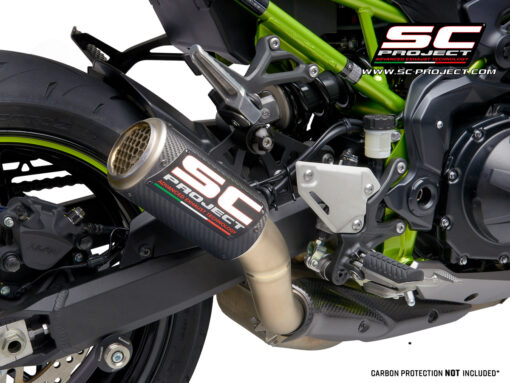 SC Project Exhaust CR-T carbon (2017-2019) with stoneguard grid for Kawasaki Z900 - Image 4