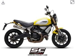 Alternative view of SC Project Pair of Conico 70s Stainless steel Exhaust- Ducati Scrambler 1100 (18-19)