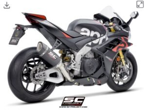 Alternative view of SC Project SC1-R Carbon fibre Exhaust (250 mm)- Aprilia RSV4 (21-24)