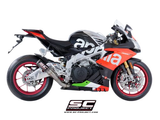 SC PROJECT CR-T HIGH POSITION EXHAUST WITH STONEGUARD GRID FOR APRILIA RSV4 (2018-2020) - Image 3