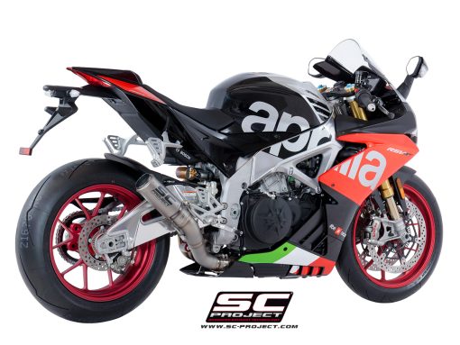 SC PROJECT CR-T HIGH POSITION EXHAUST WITH STONEGUARD GRID FOR APRILIA RSV4 (2018-2020) - Image 2