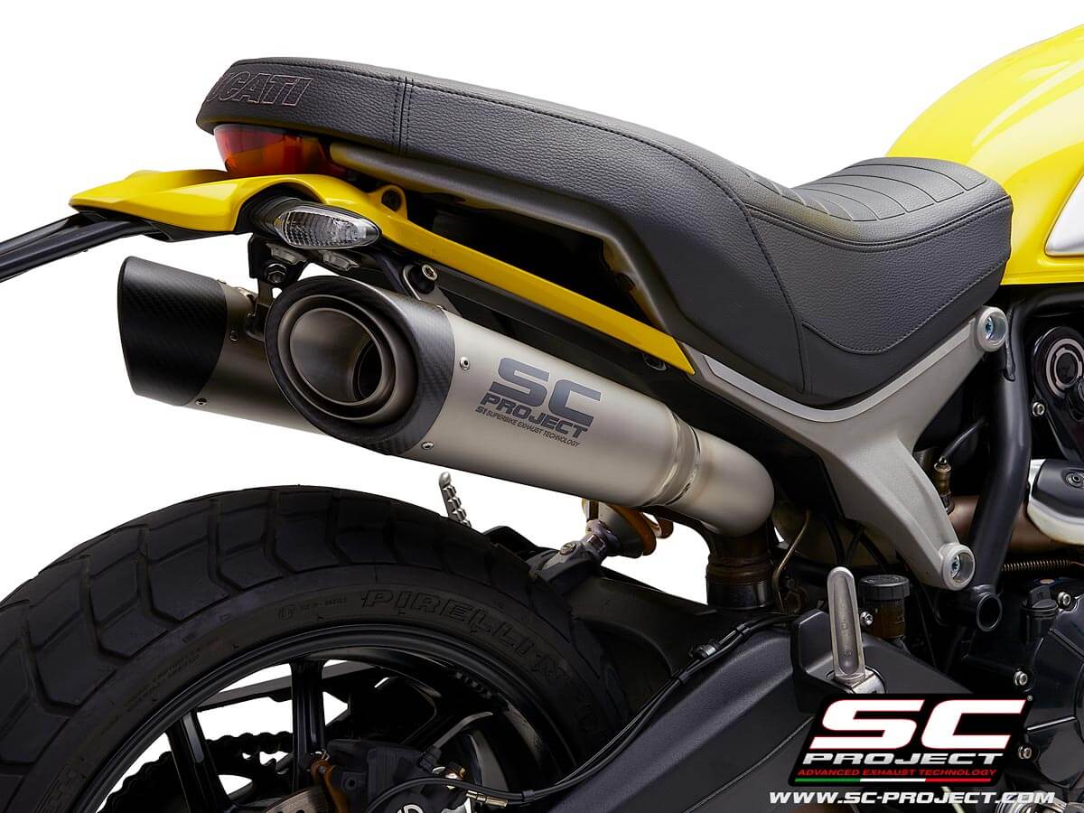 SC PROJECT Exhaust Pair Conico 70s Stainless Steel Exhaust for Scrambler 1100 (2018-2019)