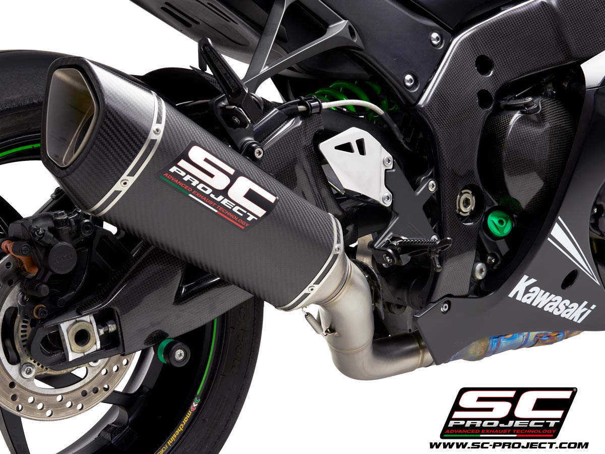 SC Project Exhaust SC1-R Carbon (16-20) with de cat link pipe for ZX 10 R - Image 2
