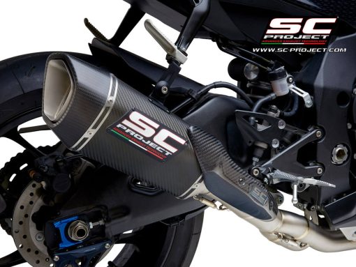 SC PROJECT SC1-R Carbon EXHAUST FOR YAMAHA YZF R1 (2017-19) - R1M (MUFFLER LENGTH 350MM)