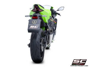 Alternative view of SC Project S1 Titanium Exhaust for Kawasaki ZX-4R-RR (2024-26)