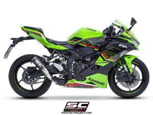 Alternative view of SC Project CR-T Titanium Exhaust for Kawasaki ZX-4R-RR (2024-26)