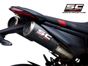sc project exhaust Pair CR-T M2 Carbon For Ducati Hypermotard 950-RVE-SP (2025)