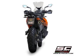 Alternative view of SC Project SC1-R Carbon fibre Exhaust- KTM 790 Adventure (19-20)