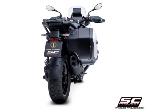 sc project exhaust adventure R titanium matt black for R 1300GS (2024-2025) COMPATIBLE WITH ORIGINAL SIDE CASES