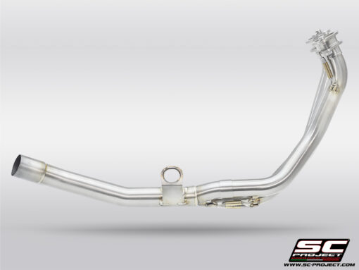 SC Project Exhaust 2-1 stainless steel headers compatible with specific sc project range oem exhaust for Honda Transalp 750 (2023-2024) - Image 5