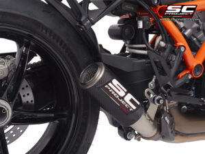 Sc Project Exhaust CR-T Carbon exhaust with stoneguard grid for 1390 SUPER DUKE R (2024-2025)