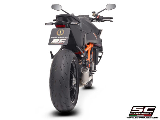 Sc Project CR-T titanium exhaust with stoneguard grid for 1390 SUPER DUKE R (2024-2025) - Image 3