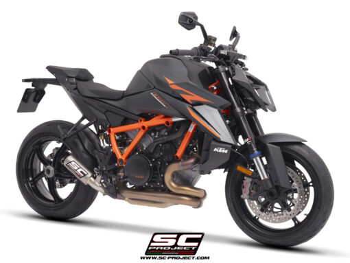 Sc Project CR-T titanium exhaust with stoneguard grid for 1390 SUPER DUKE R (2024-2025) - Image 4