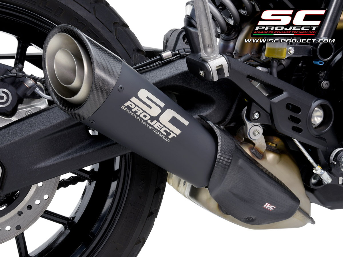 SC Project S1 Titanium Exhaust Matt Black for Scrambler 800 (2025)