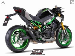 Alternative view of SC Project S1 Titanium Exhaust for Z900 - Z900 A2 (2025-26)