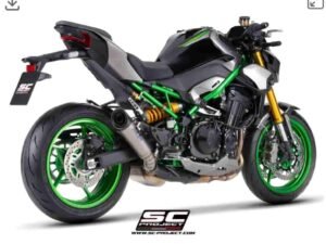 Alternative view of SC Project S1 Titanium Exhaust for Z900 - Z900 A2 (2025-26)