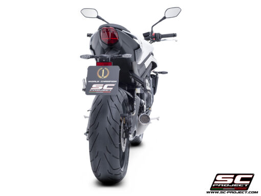 SC Project CR-T Titanium 3-1 Stainless Steel full exhaust System with Stoneguard for Street Triple 765 R-RS-R A2 (2024-2025) - Image 4