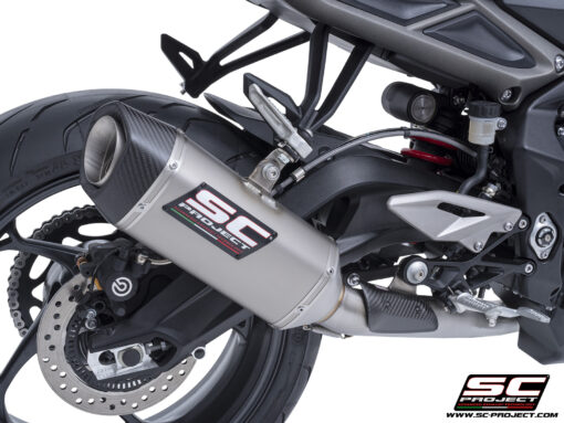 Sc Project SC1-S Titanium exhaust 3-1 Stainless Steel full System for Street Triple 765 R-RS-R A2 (2024-2025) - Image 3