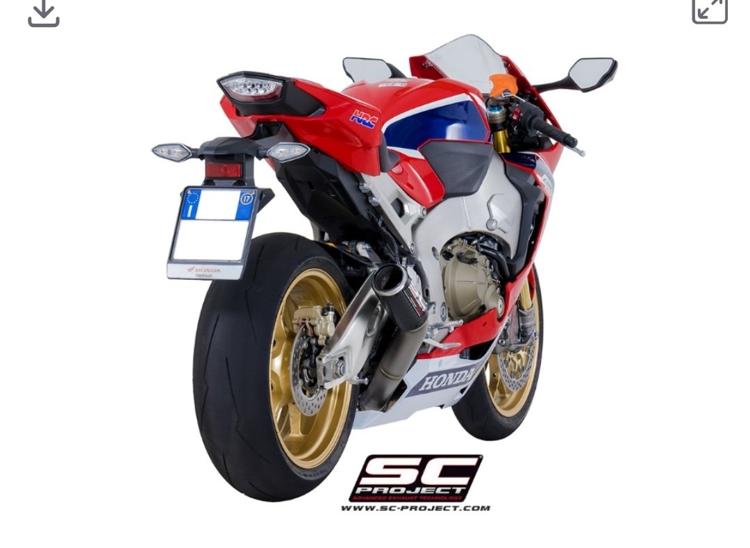 SC Project CR-T Carbon Fibre Exhaust, with stoneguard grid, high mount- Honda CBR1000RR (17-19) - Image 3