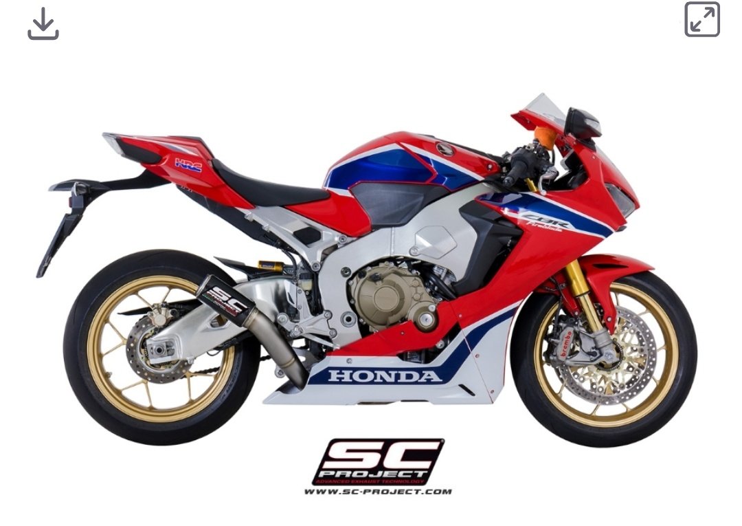 SC Project CR-T Carbon Fibre Exhaust, with stoneguard grid, high mount- Honda CBR1000RR (17-19) - Image 2