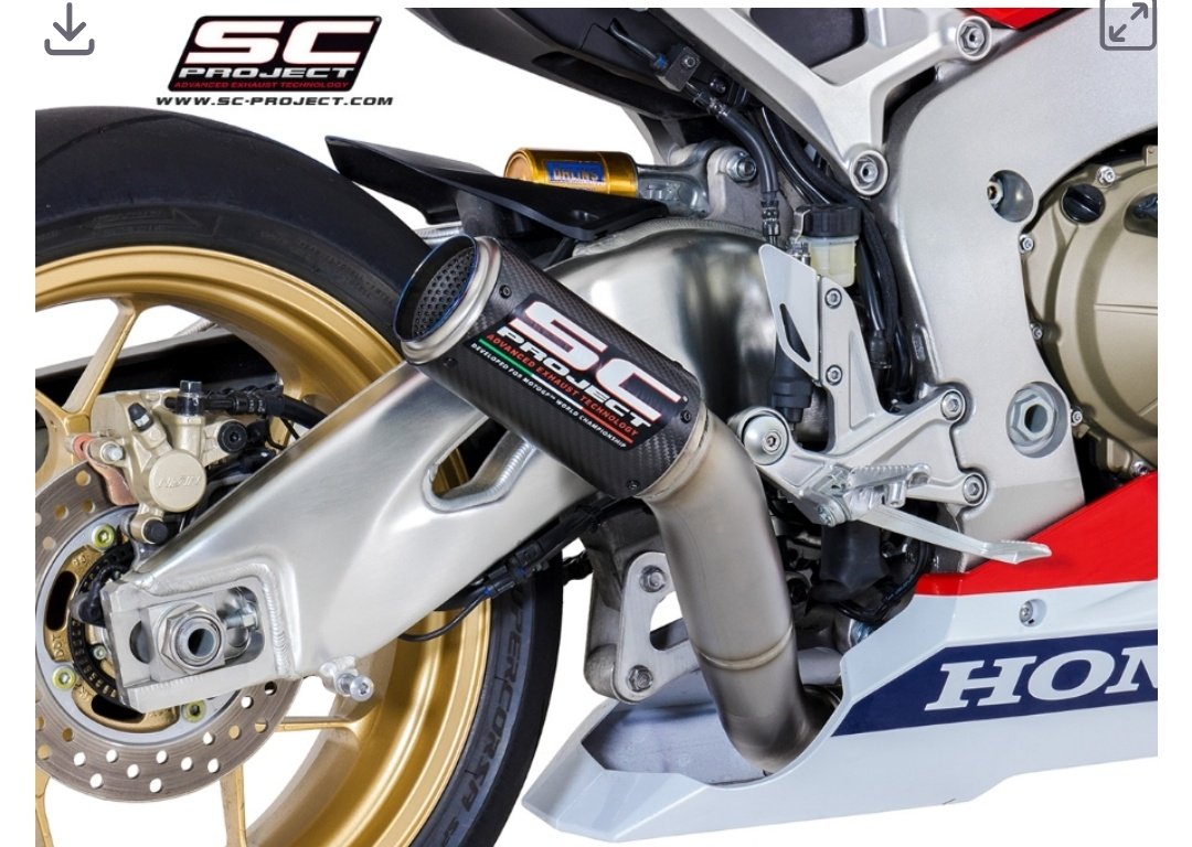 SC Project CR-T Carbon Fibre Exhaust, with stoneguard grid, high mount- Honda CBR1000RR (17-19) - Image 4