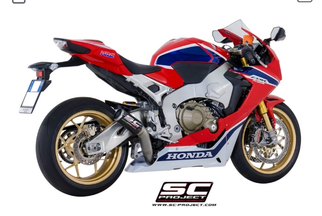 SC Project CR-T Carbon Fibre Exhaust, with stoneguard grid, high mount- Honda CBR1000RR (17-19) - Image 5