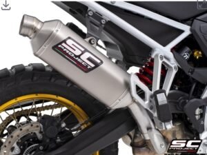 Alternative view of SC Project Rally Raid Titanium Exhaust- F 900GS (24-26)