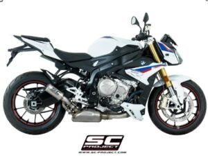 Alternative view of SC Project CR-T Carbon Fibre Exhaust- BMW S1000R (17-20)