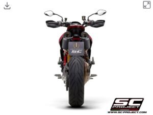 Alternative view of SC Project Pair of S1-Carbon fibre Exhaust- Ducati Hypermotard 950 (21-25)