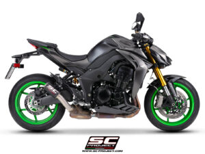 Alternative view of CR-T carbon fibre exhaust, with stoneguard grid Z1100 - SE (2026)