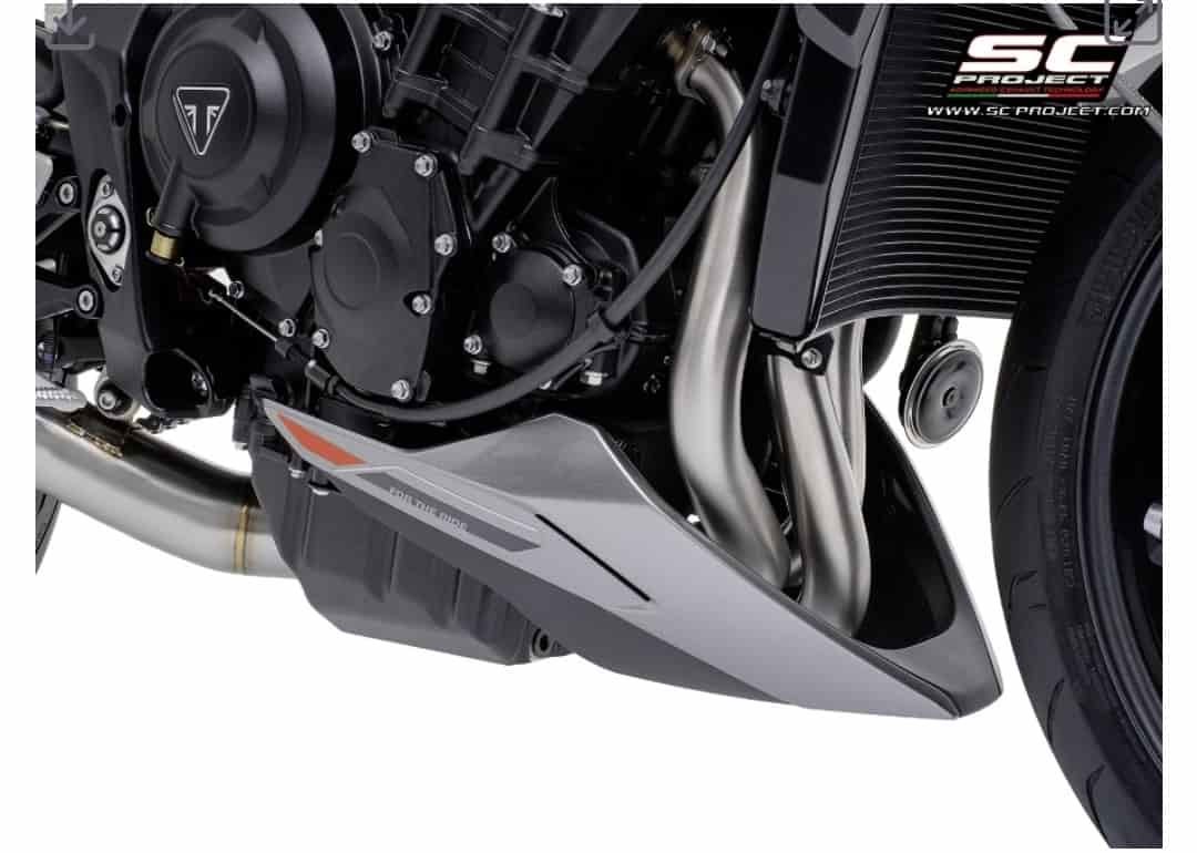 SC Project 3-1 Stainless steel full exhaust system, with SC1-S carbon fibre exhaust for Street Triple 765 (23-24) - Image 3