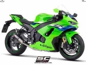 Alternative view of SC Project CR-T Carbon Exhaust, with de-cat link pipe- Ninja ZX-10R/RR (2026)