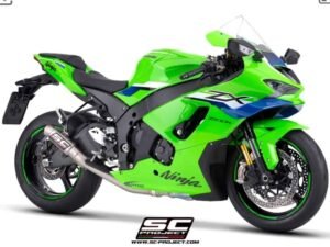 Alternative view of SC Project GP70-R Titanium Exhaust, with de-cat link pipe- Ninja ZX-10R/RR (2026)